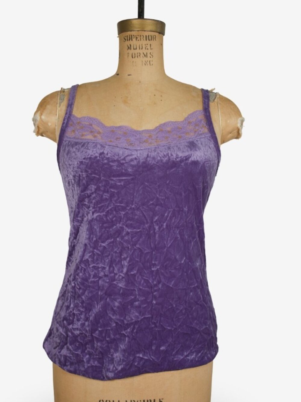Vintage Y2K Velour Purple Women's Tank Top